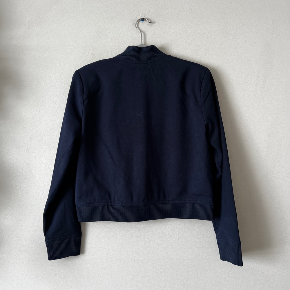 Jason Wu navy blue bomber jacket with pockets line new  S - Picture 10 of 14